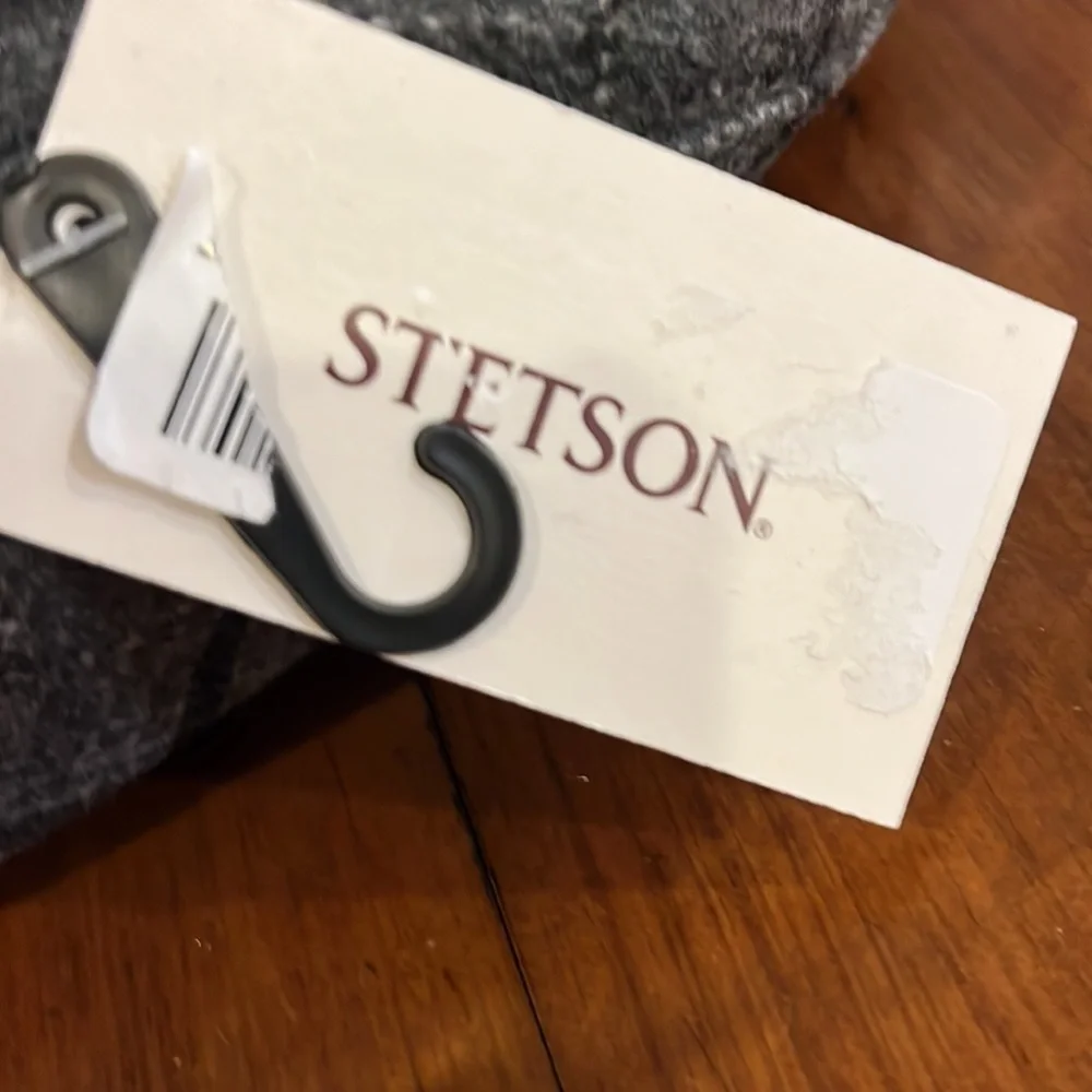 Stetson Winter Trapper Earflap Hat Cap plaid check grey Hunting Mens Size Large